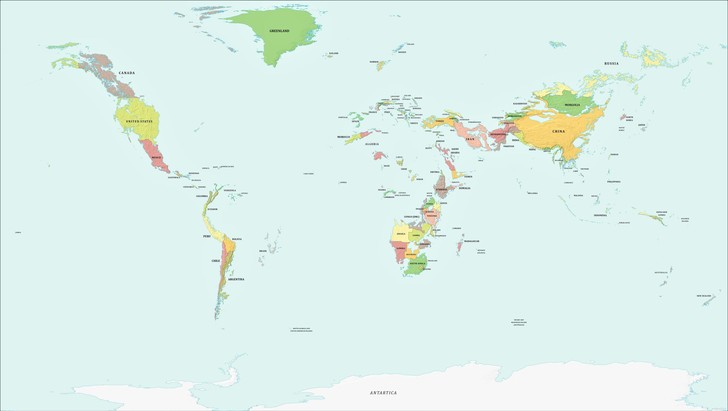 Как будет выглядеть карта мира, если уровень воды поднимется и опустится на 1000 метров