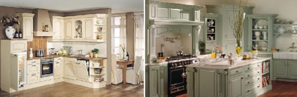 Кухонные интерьеры в стиле кантри и прованс